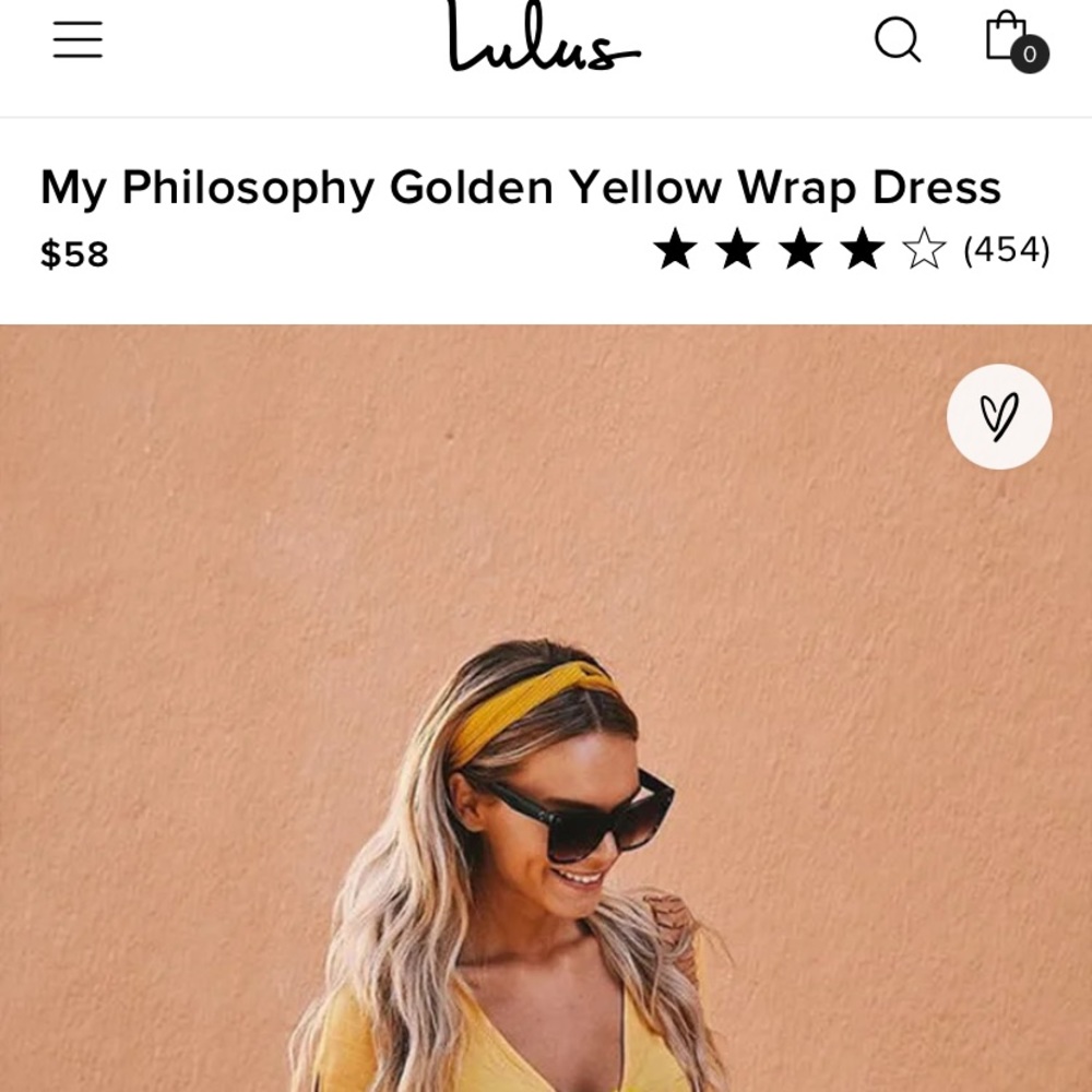 Yellow wrap dress - Picture 2 of 3
